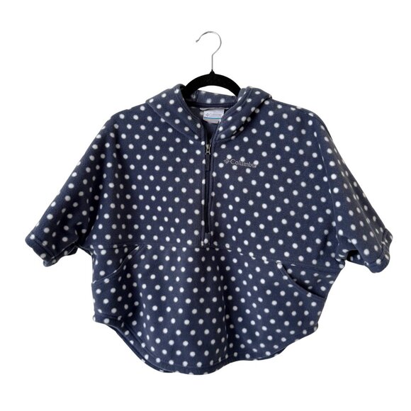 Columbia Other - Kid's Columbia Cozy Fleece Polka Dot Poncho Half Zip Pullover Hoodie Jacket - XS